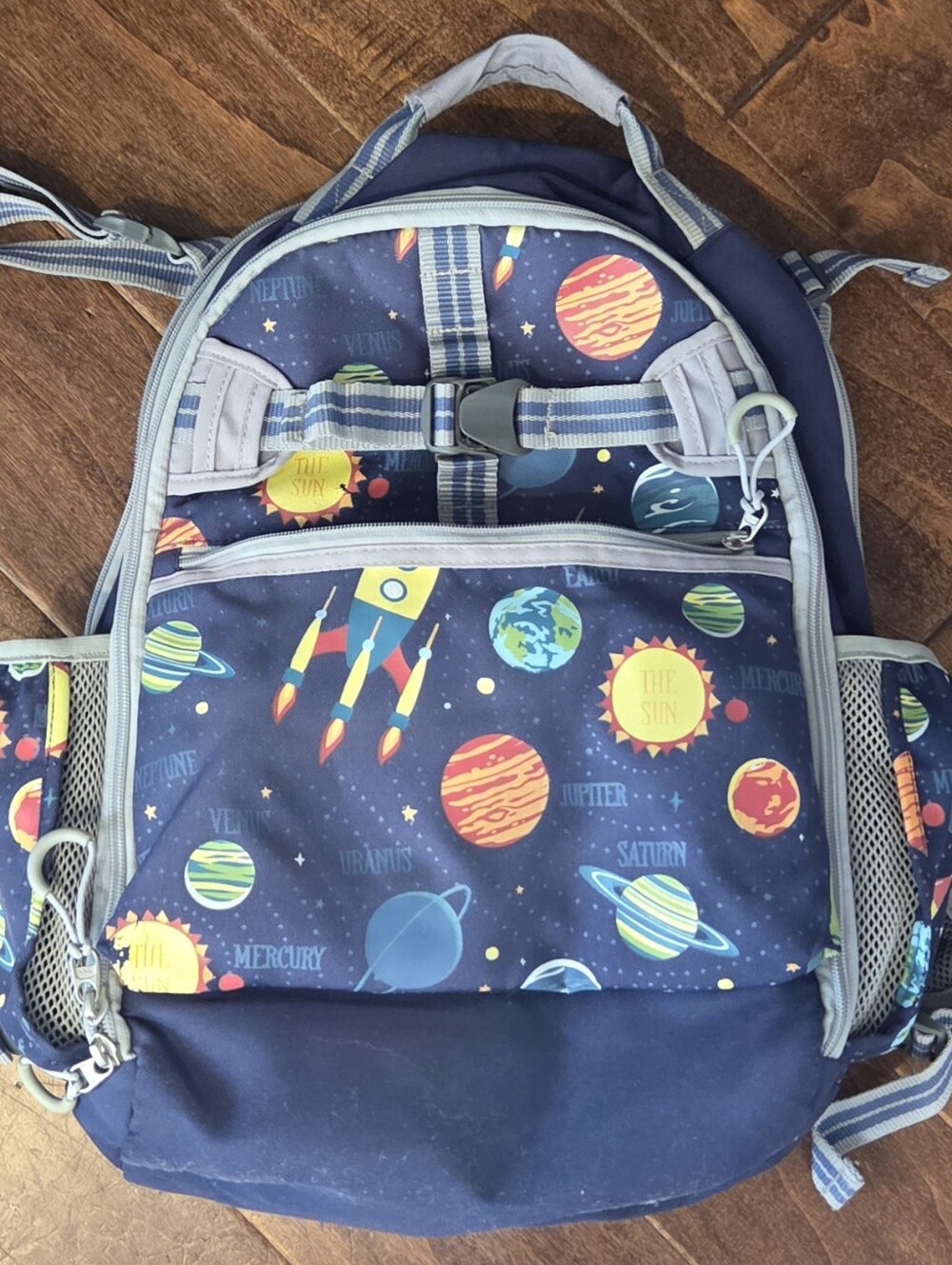 Potterbarn Kids XL Navy Solar System Glow In The Dark Backpack